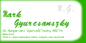 mark gyurcsanszky business card